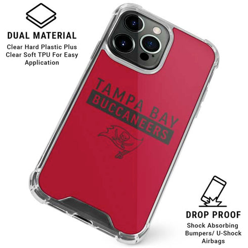 NFL Tampa Bay Buccaneers Red Performance Series iPhone 16 Pro Clear Case